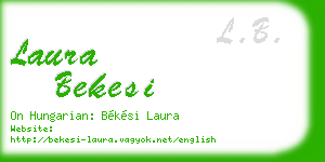 laura bekesi business card